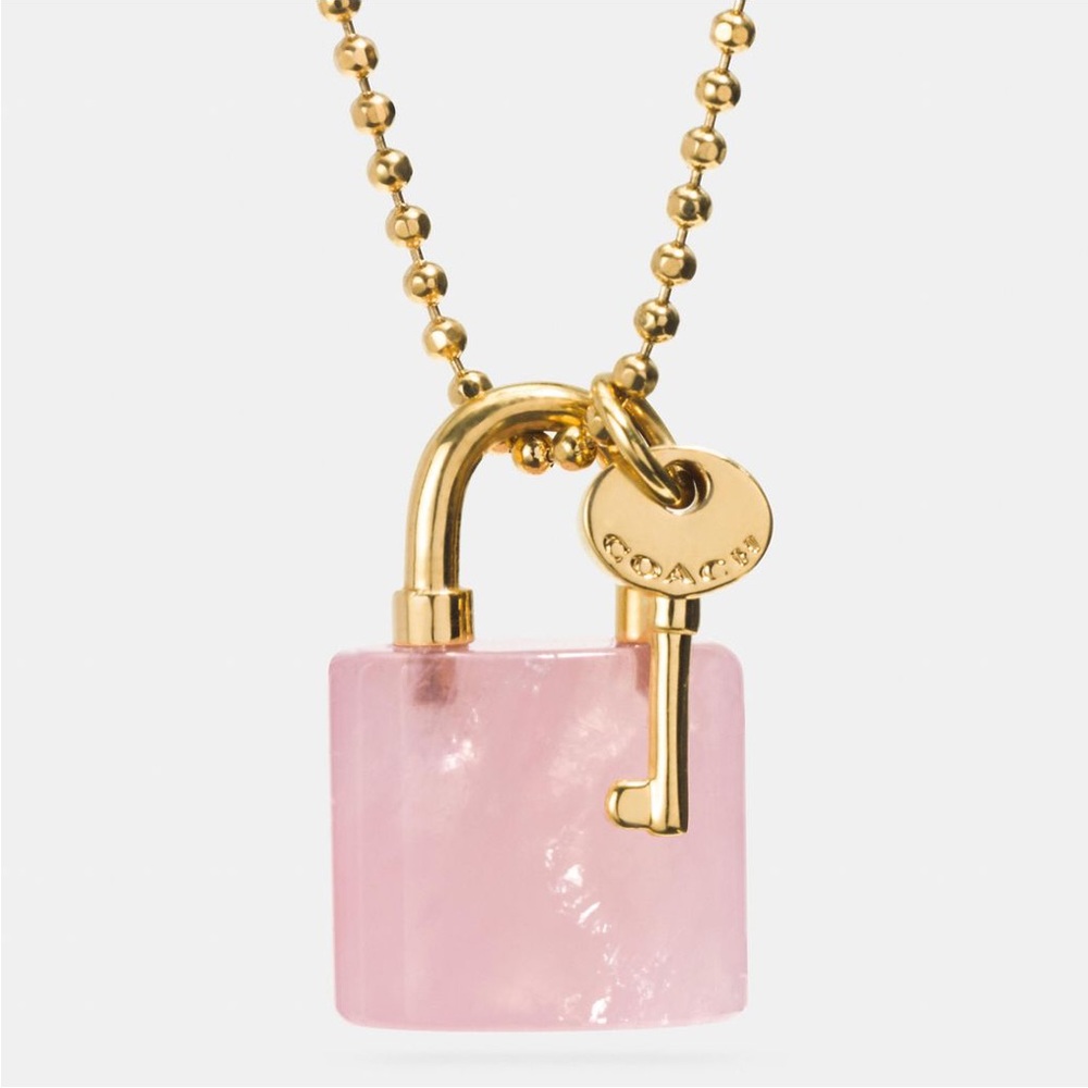 Coach lock & key necklace